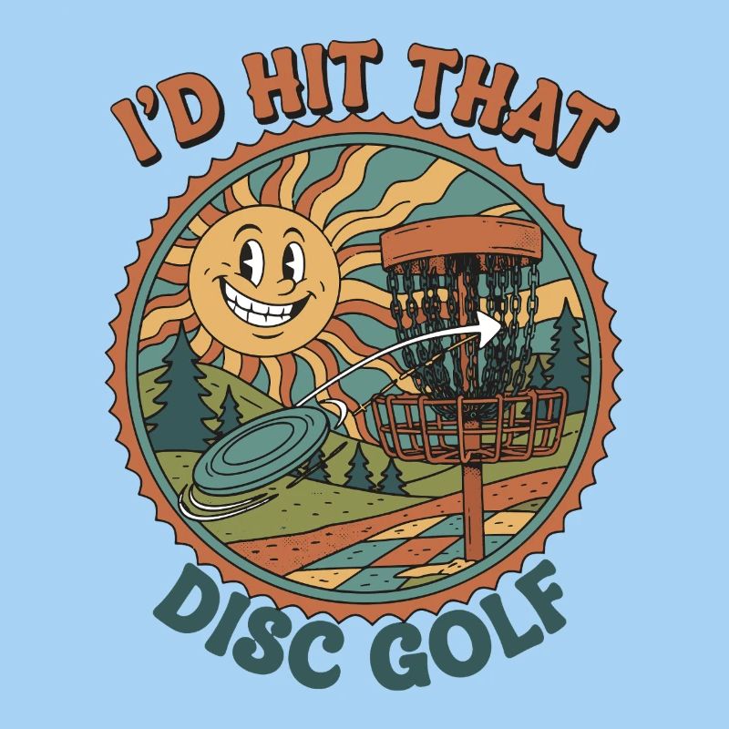 Id Hit That Disc Golf Funny Disc Golfer Flying