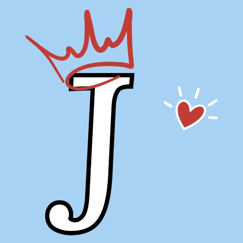 Buchstabe j Kronenherz