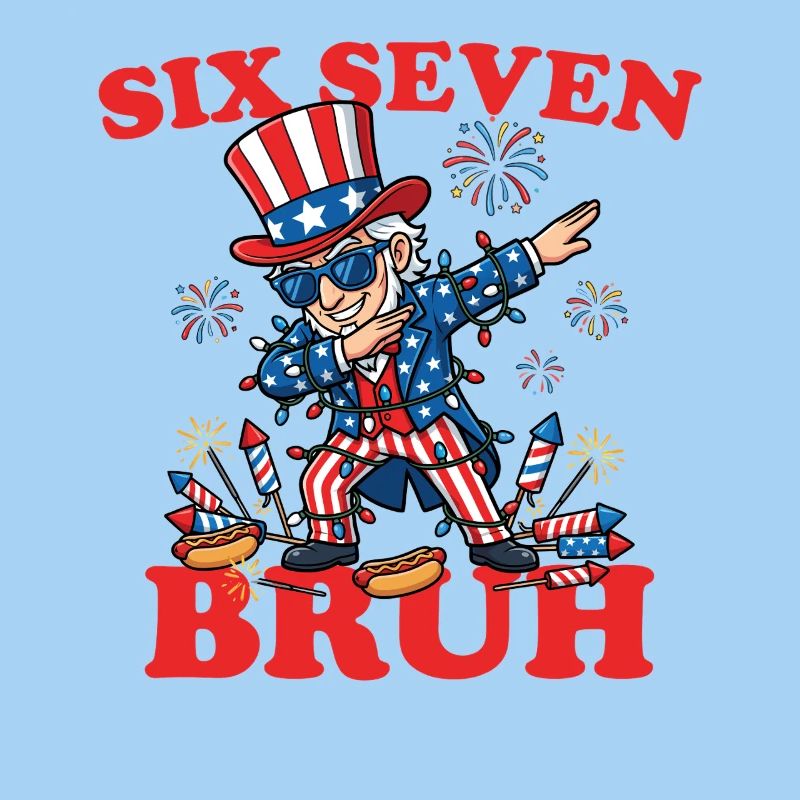 Six Seven Bruh 4. Juli Dabbing 6-7 4. Juli