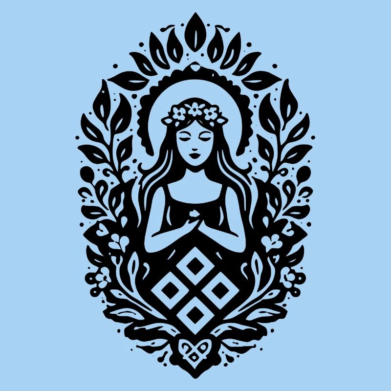 Mokosh Minimal Slavic Goddess Symbol