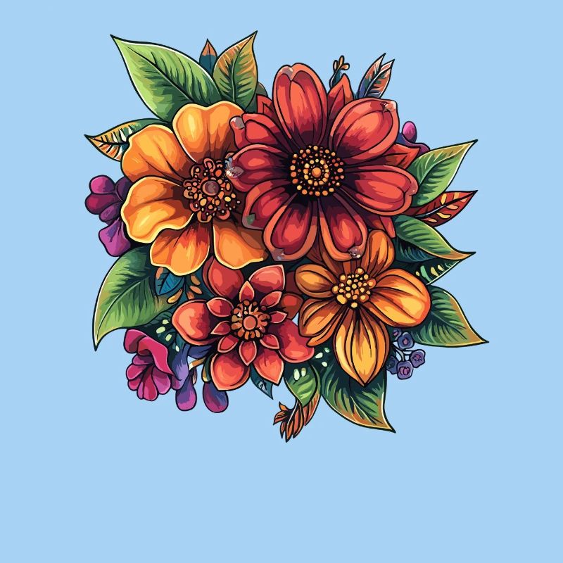 Composition florale colorée