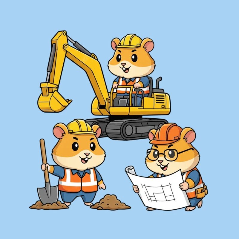 Hamster Construction Worker