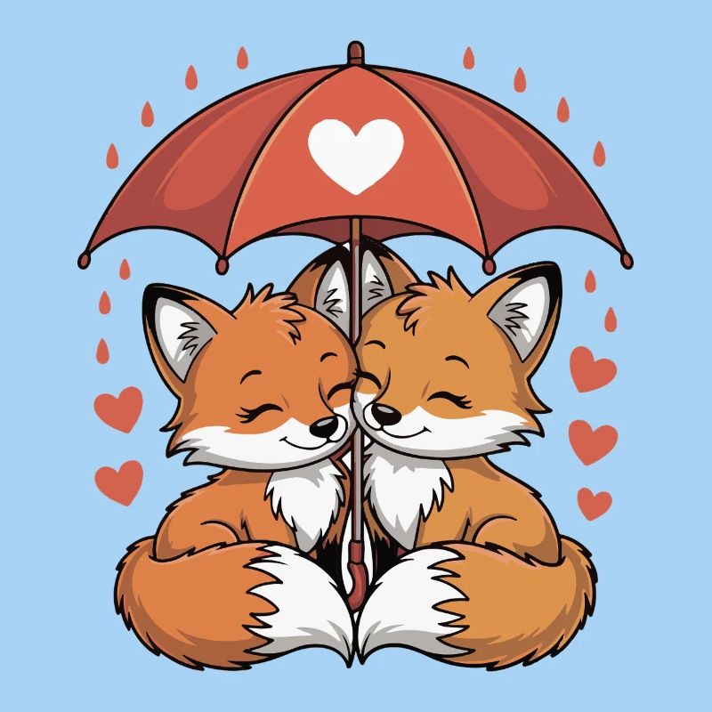 Fox Comic Couple Love