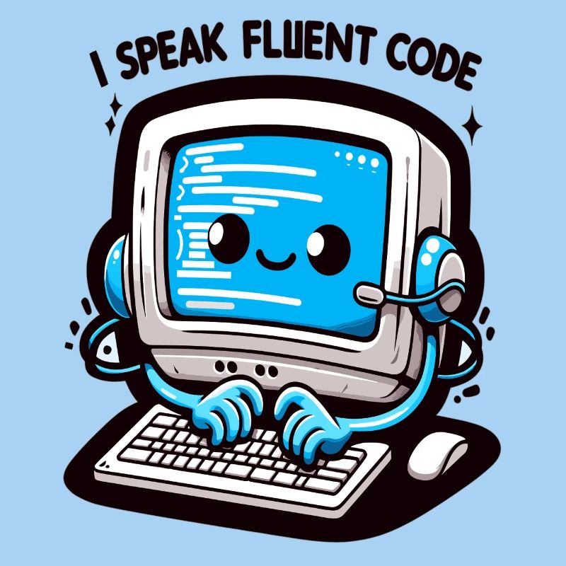 I Speak Fluent Code Retro Computer