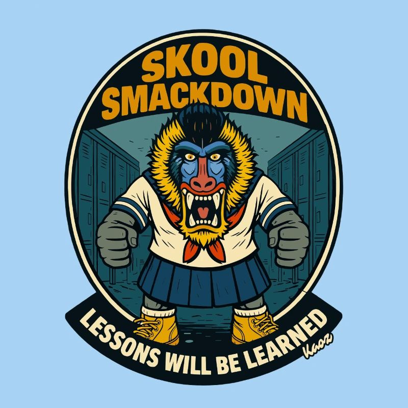 School Smackdown Primates Monkey Mandrill