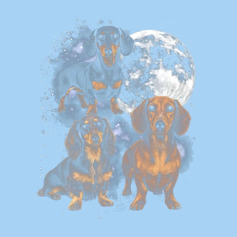 Teckel dans la lune spatiale