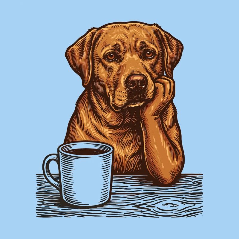 Echter Foxred Labrador Kaffee Morgenmuffel