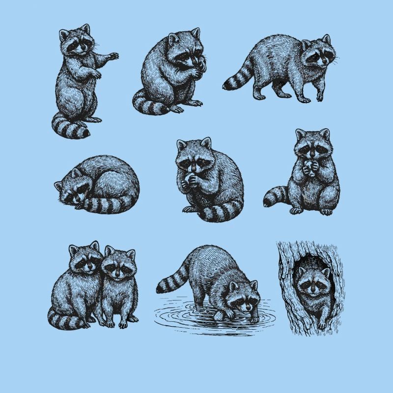 Night Cats Silhouettes Pattern