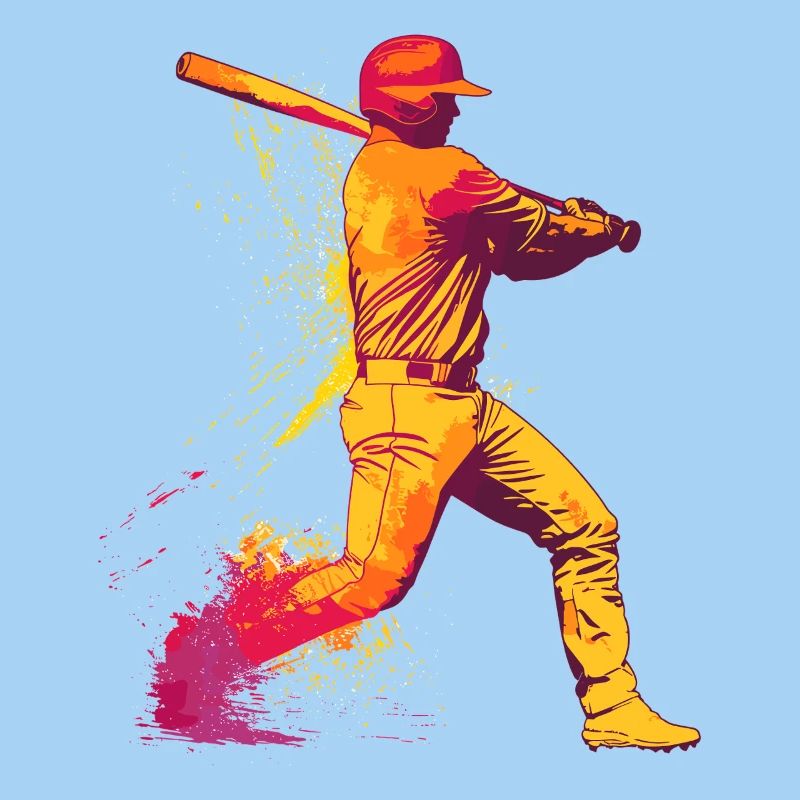 Farbexplosion Baseballschlägerheld