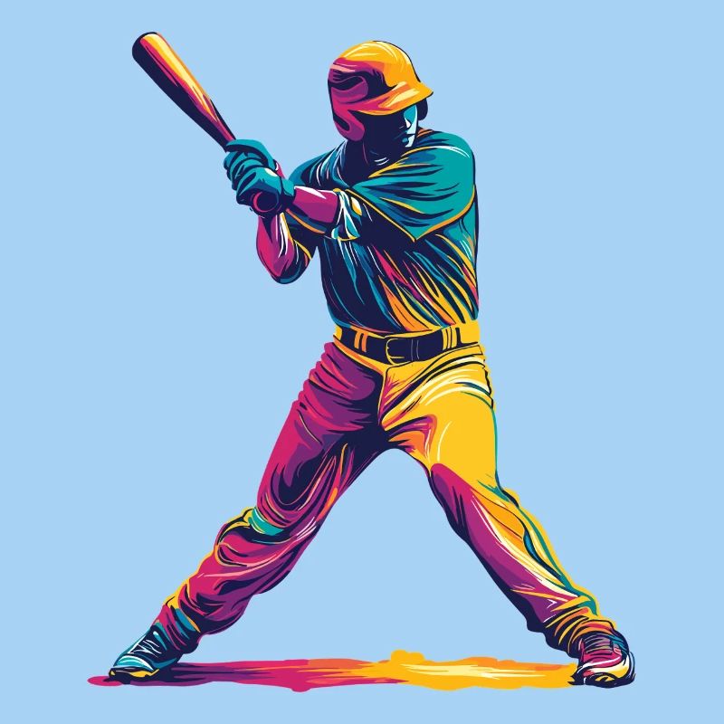 Farbexplosion Baseballschläger