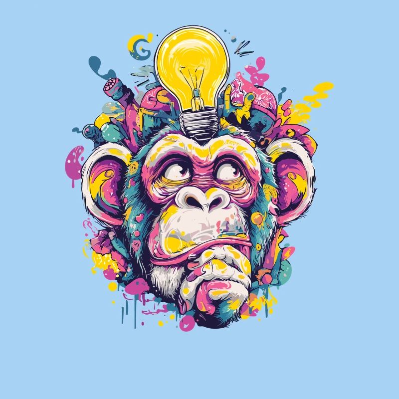 Leuchtender Affe Graffiti