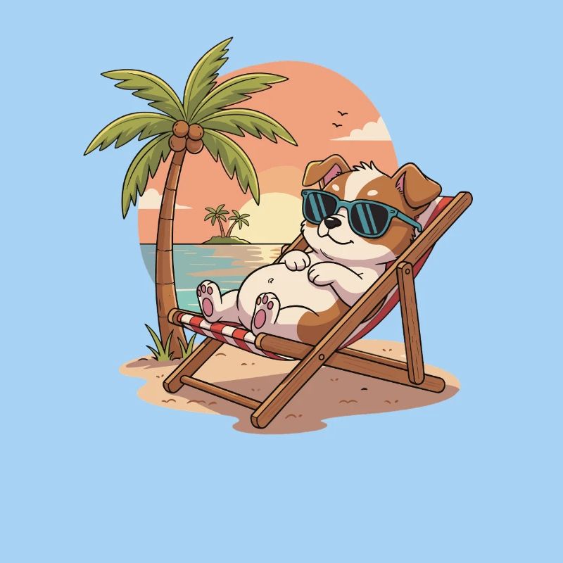 Beach Lounge Corgi