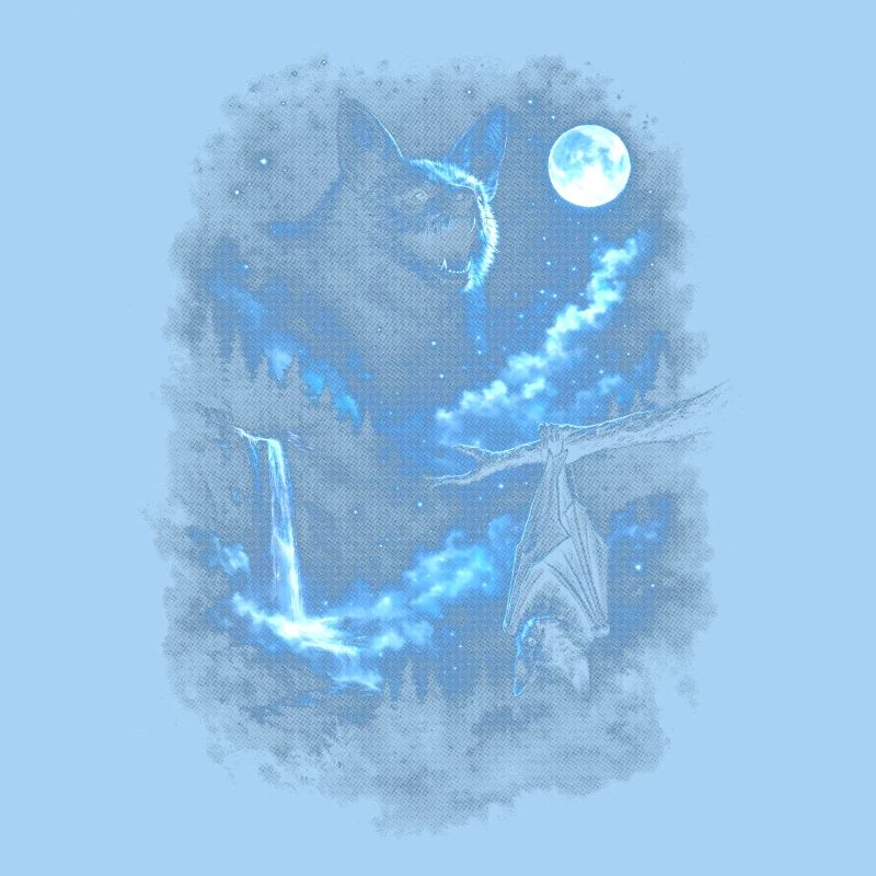 Blauer Nachtwolf Mondlicht