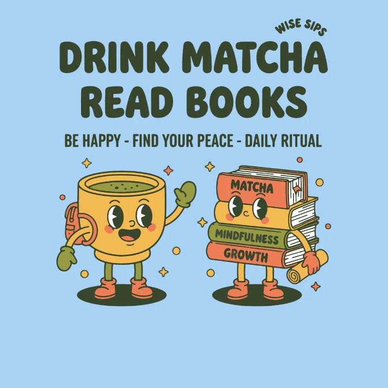Drink Matcha Read Books Matcha Tea Lover Reading