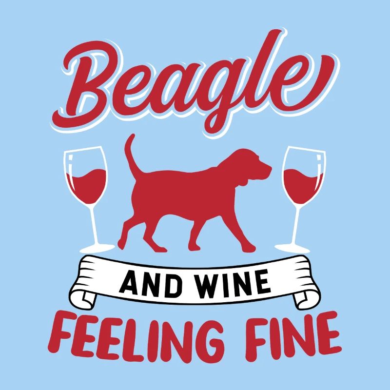 Beagle And Wine Feeling Fine Dog Lover Design