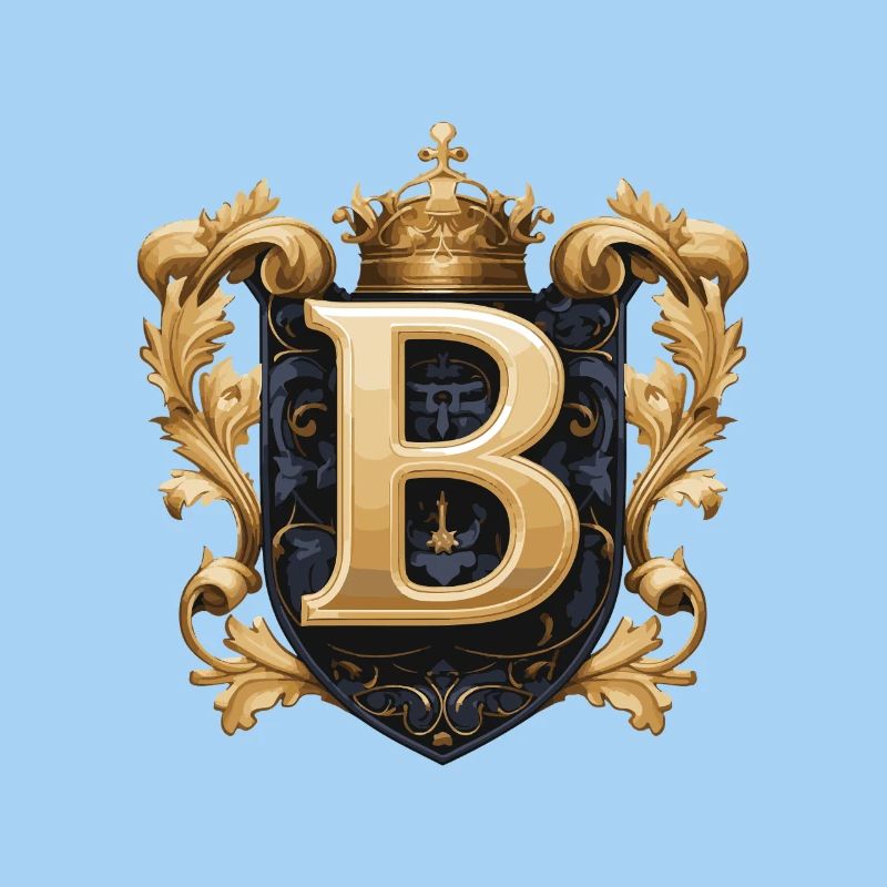 B Buchstabe Name Krone