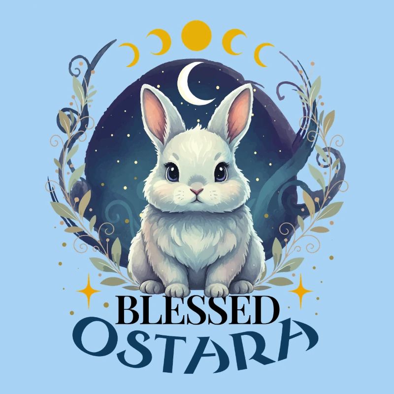 Happy Easter Ostara Rabbit Pagan