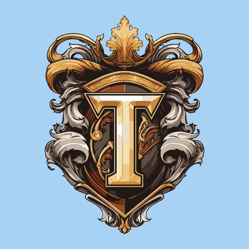 T Buchstabe Name Krone
