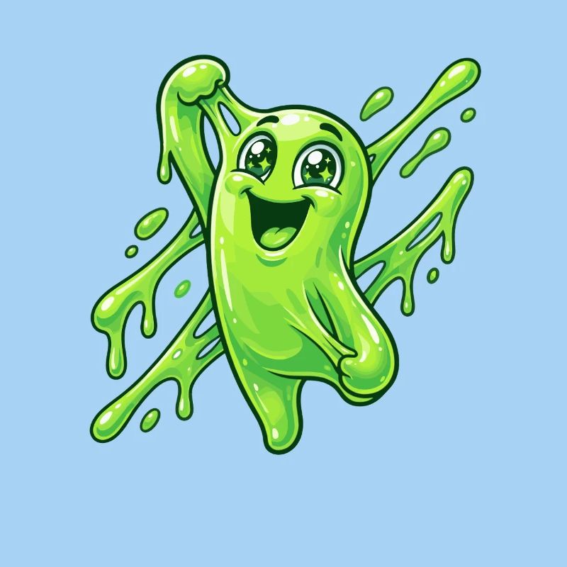 Grüner Schleim Fratz Spritzer