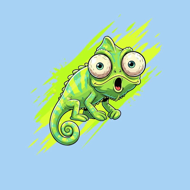 Neon Chamäleon Spritzer