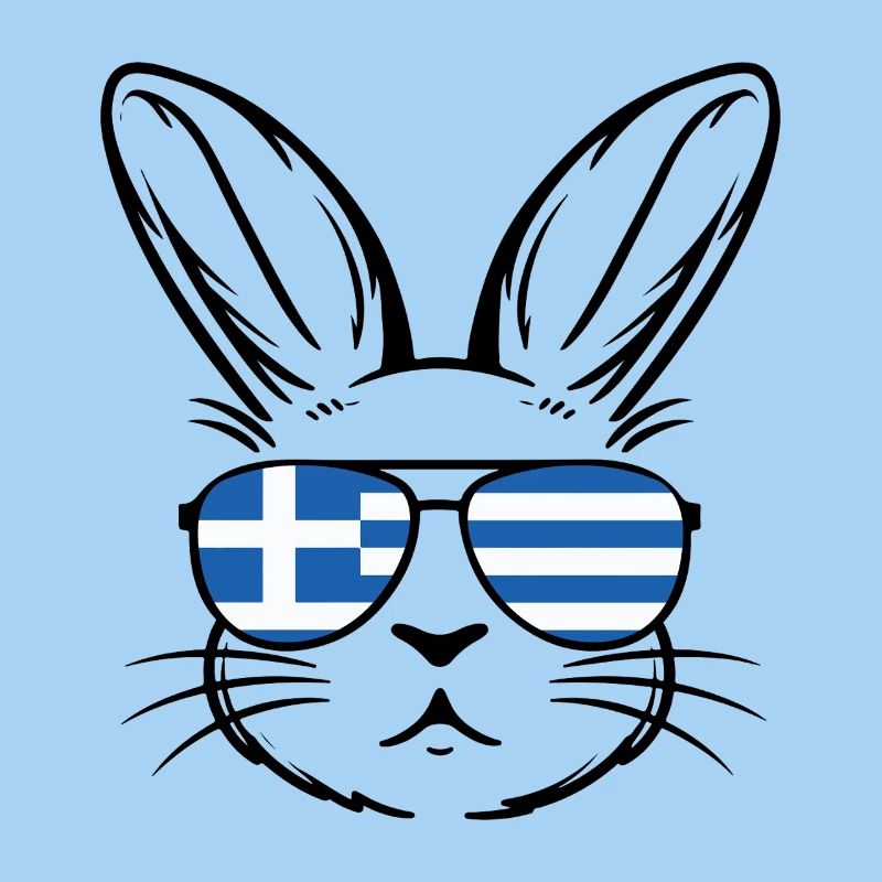 Greek Easter Greek Flag Easter Bunny