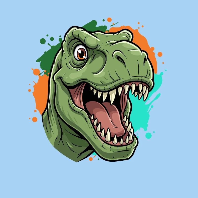 Impression néon T-Rex Paint Splash