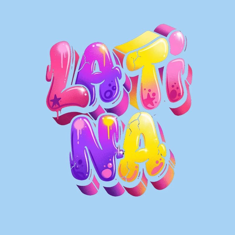 Neon Graffiti Lettering Gradient
