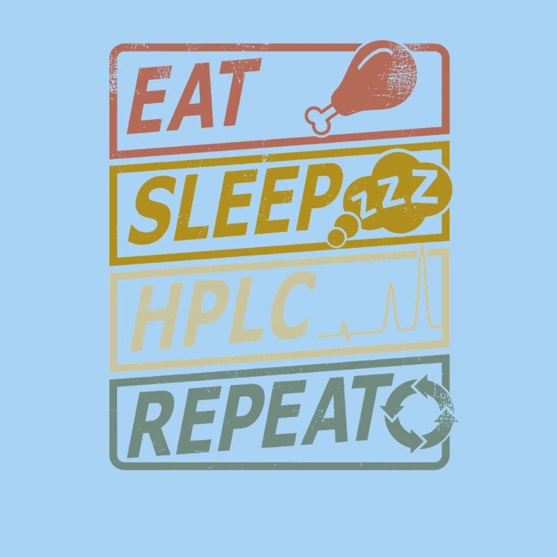 HPLC Performance Chromatography Retro Sleep Repeat