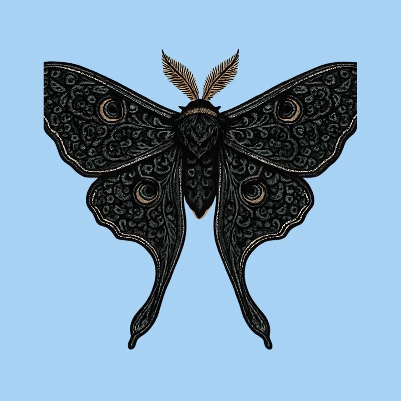 Moon Moth Moth Gothic Tattoo