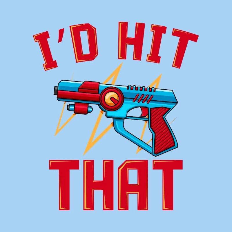 Laser Tag I'd Hit That Funny Blaster Gaming Art