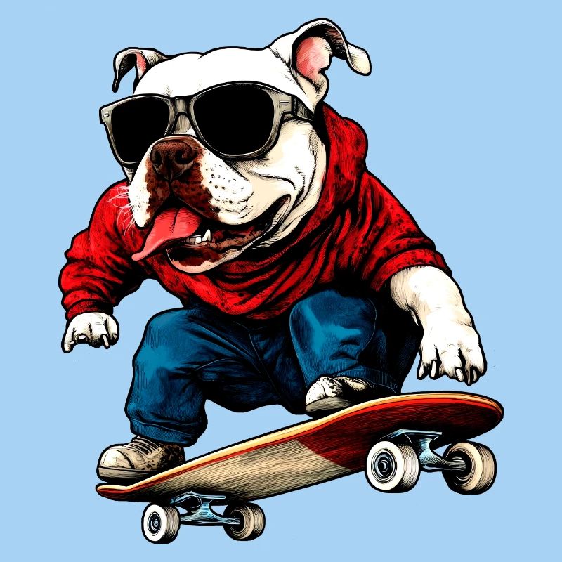 Skateboard Dog