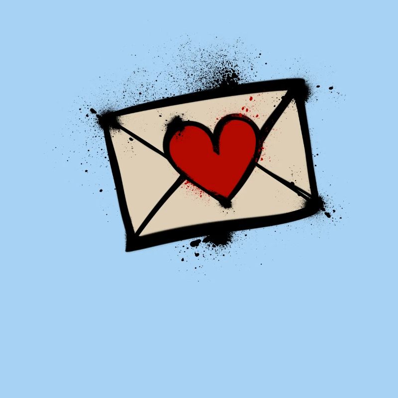 Heart Letter Graffiti Love Post