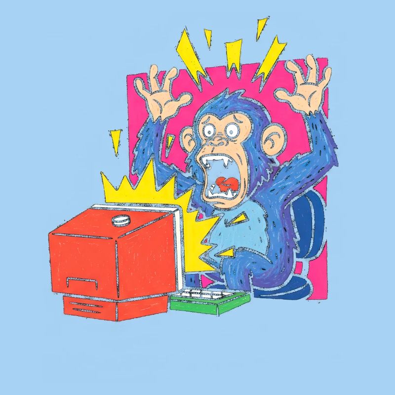 Monkey alarm on the computer