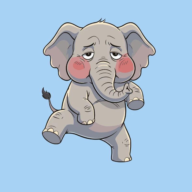 Cuddly baby elephant