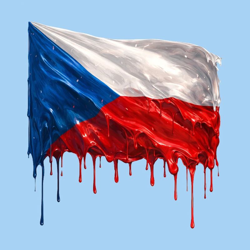 Drapeau tchèque couleur