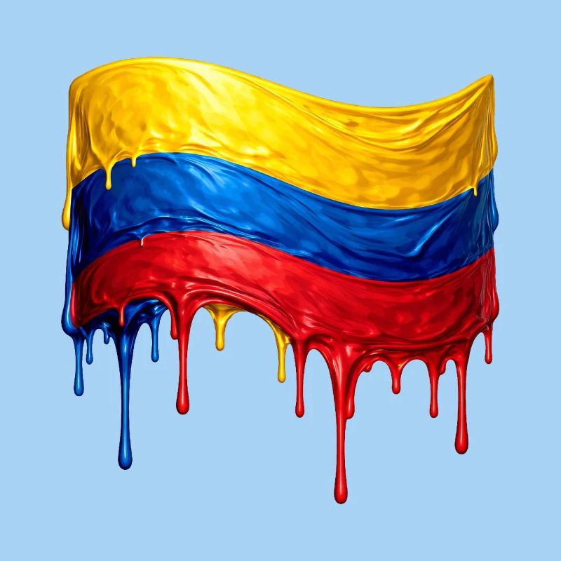 Drapeau colombien tombe