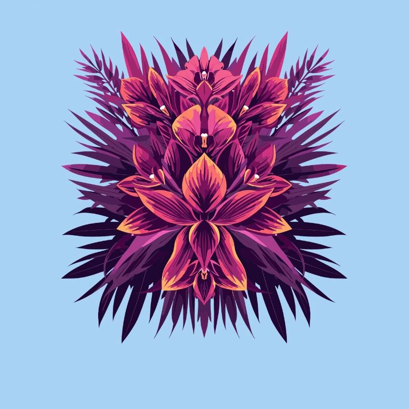Kunstvoller Blütenmandala