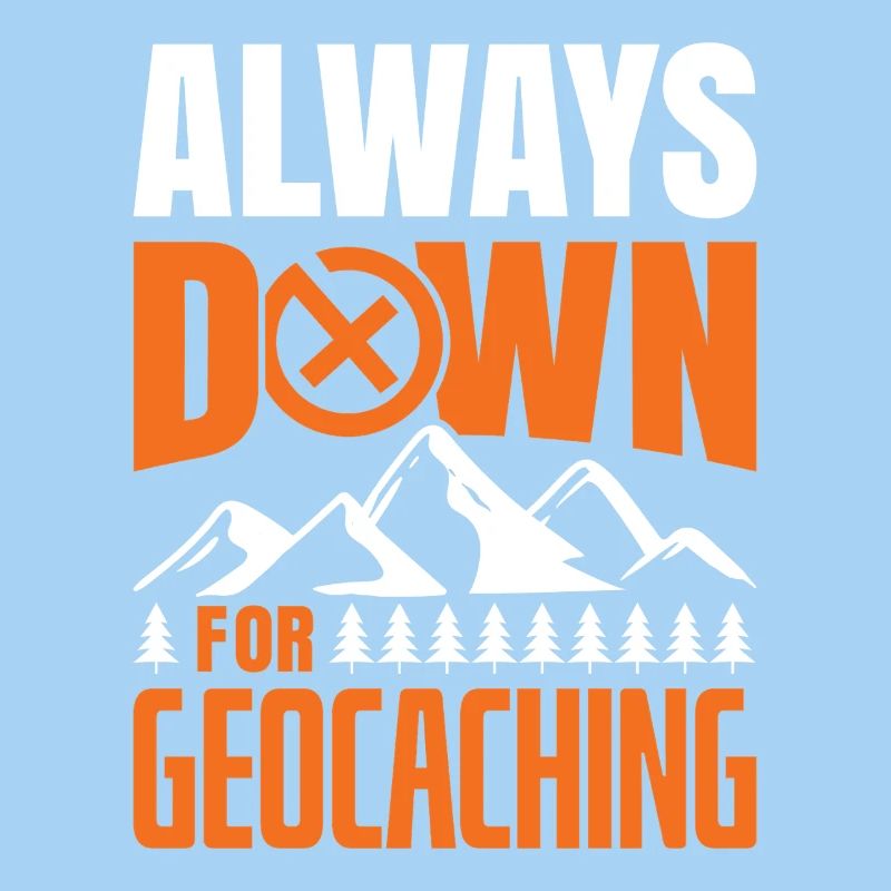 Down For Geocaching GPS Hunter Art