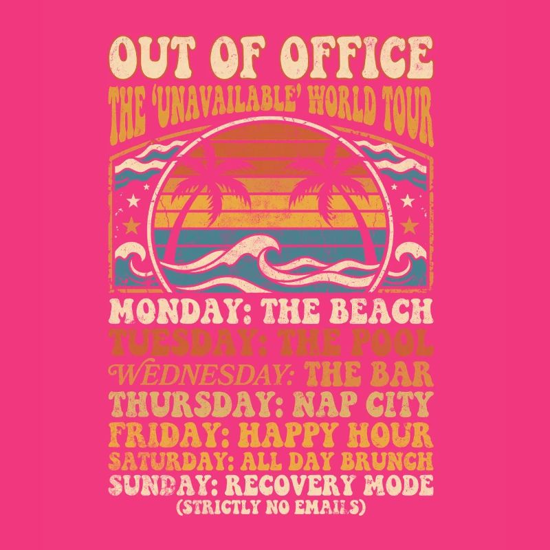 Urlaubspause Strandzeit Wochenplan