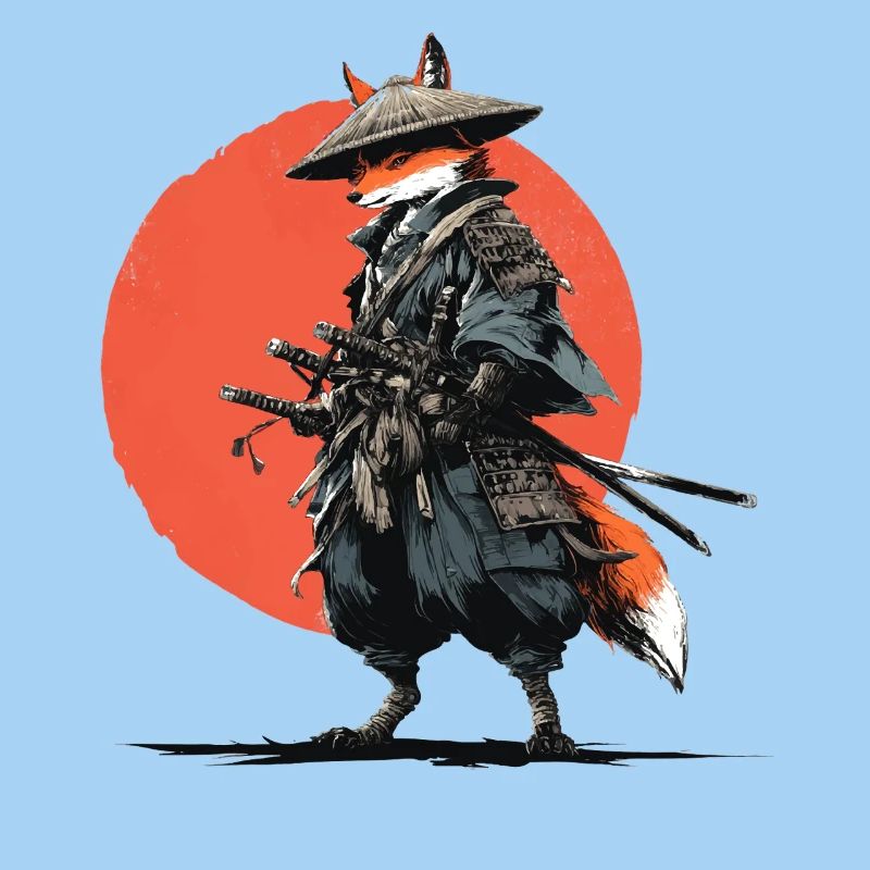 Fuchs-Samurai unter Ember Sun