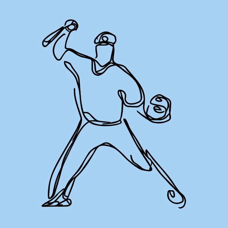 Baseballer Zeichnung