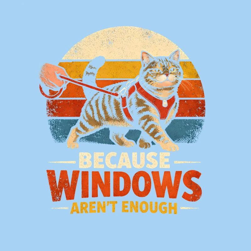 Windows are not enough | Cat on leash