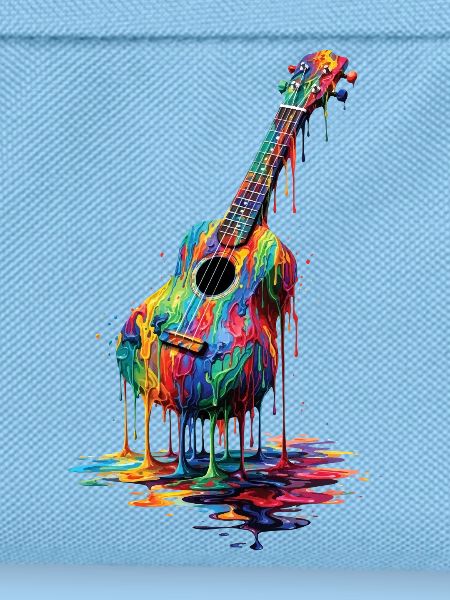 Ukulele with dripping paint