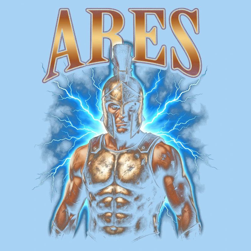 Ares Krieger mit Blitz