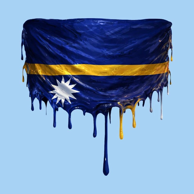 NauruFlag Tropfenkunst