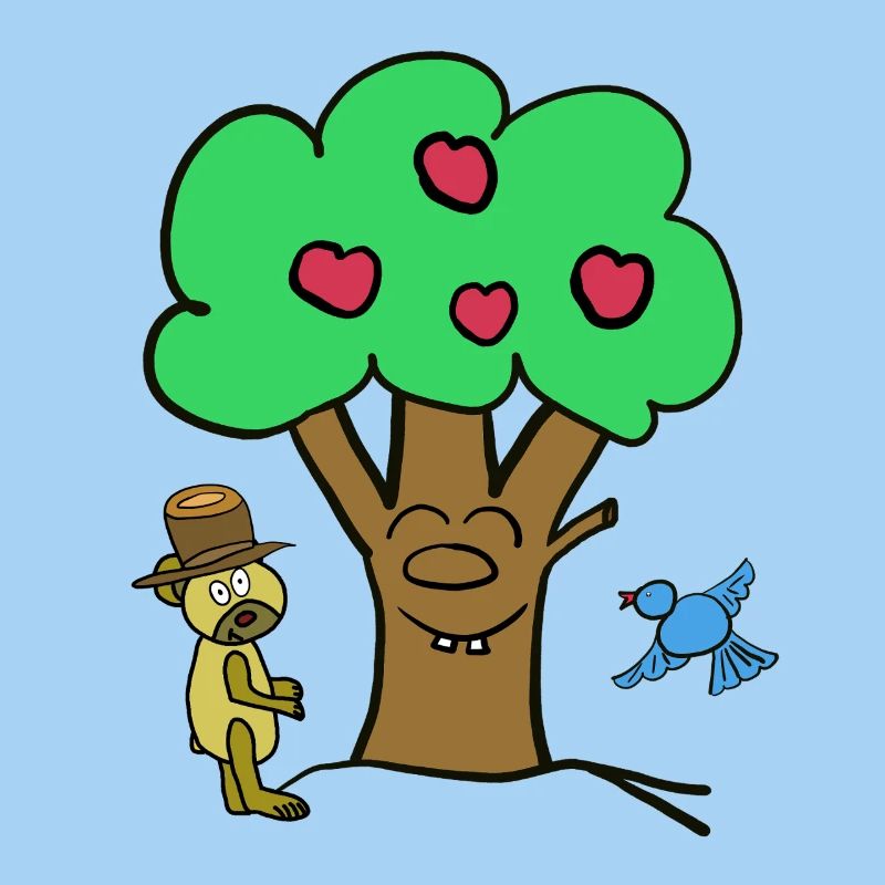 Apfelbaum Baum Teddybär Sommer Kind