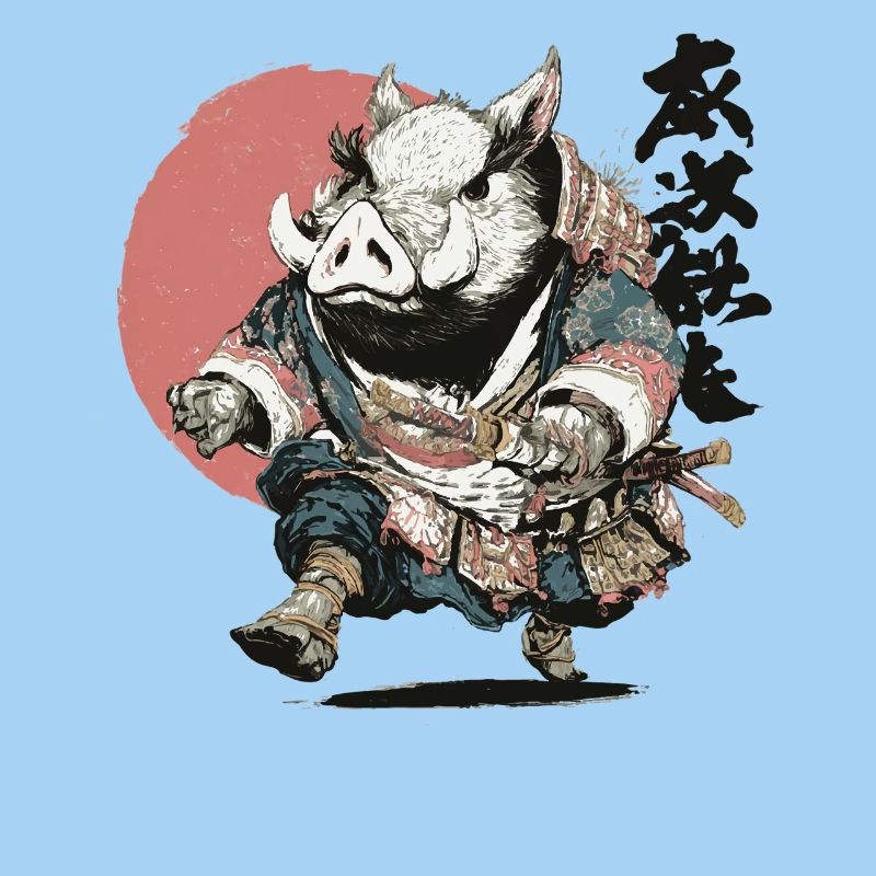 Boar Samurai in Ukiyo Armor