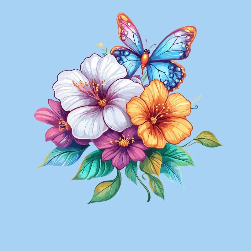 Blumenstrauß mit Schmetterling