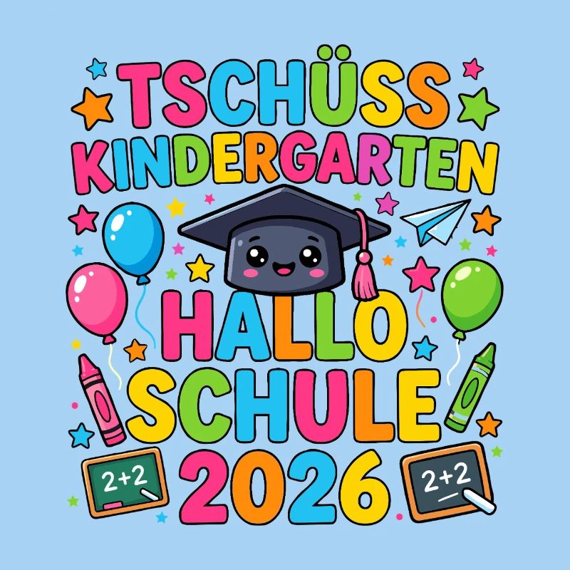 Tschüss Kindergarten Hallo Schule 2026 Einschulung
