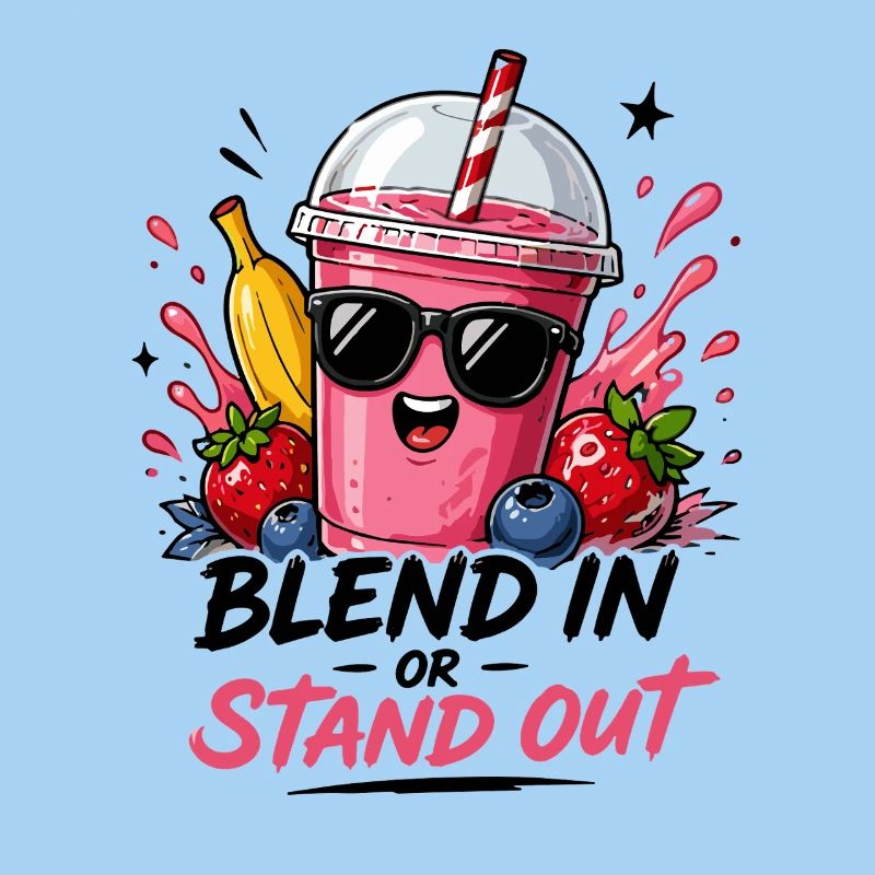 Mélangez ou sortez un smoothie cool en disant avec